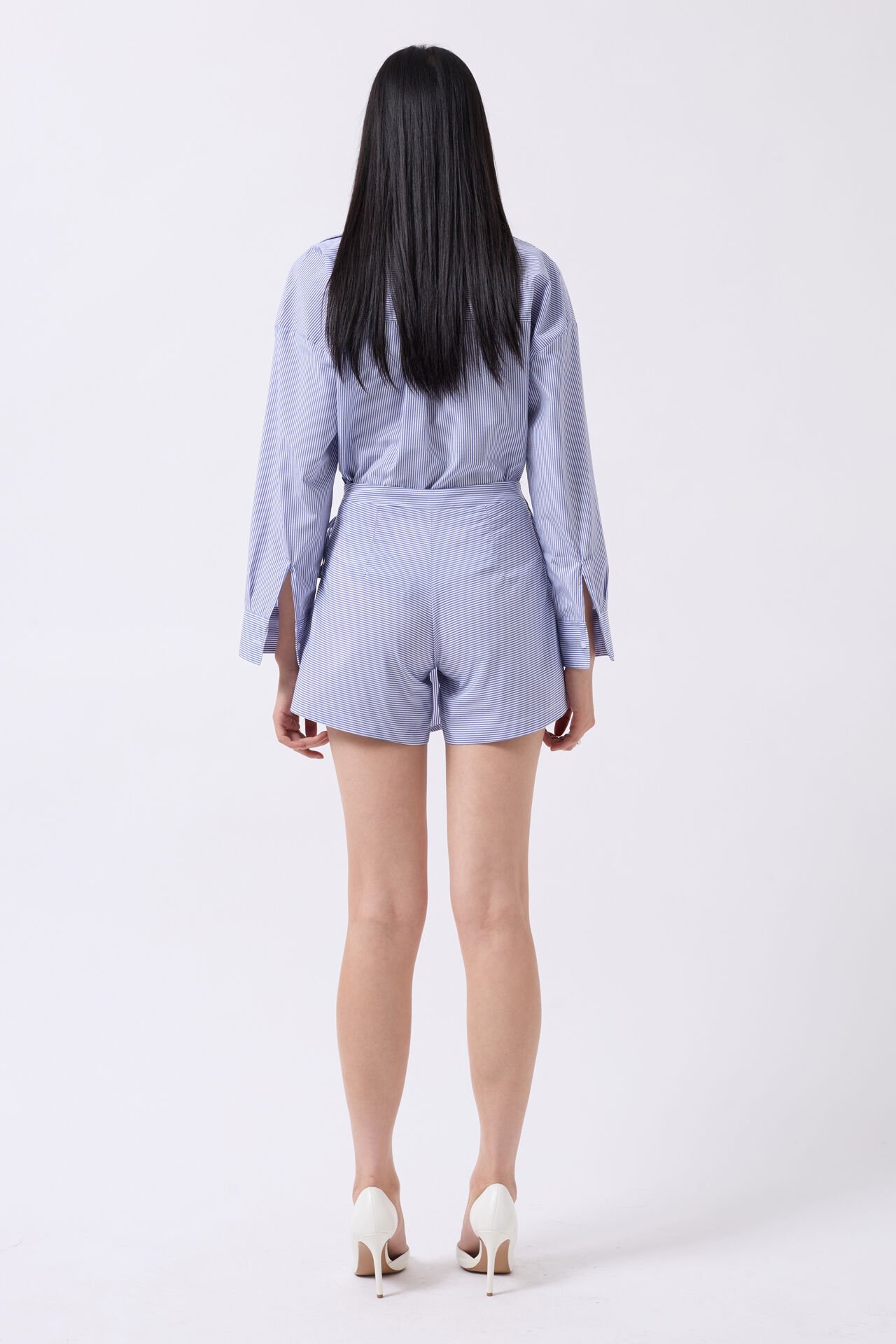 Toptan Bağlama Detay Lacivert Etek