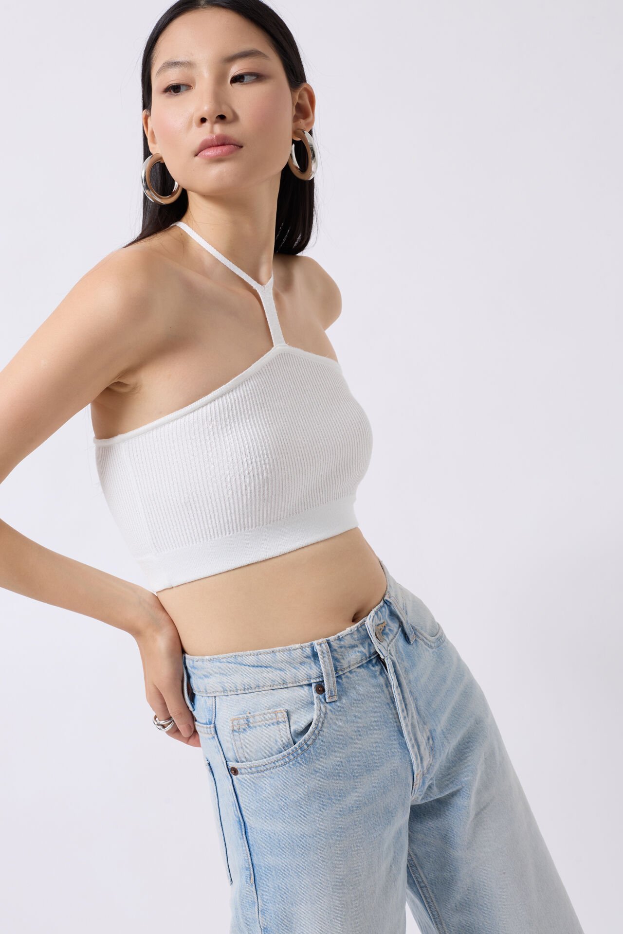 Toptan Pencere Detay Fitilli Ekru Crop