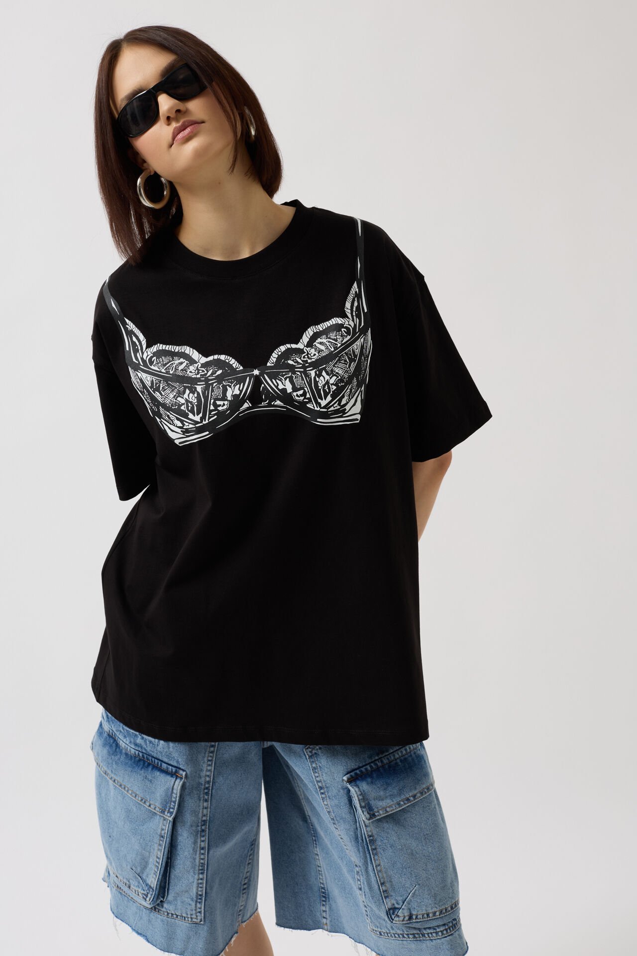 Toptan İç Çamaşırı Detay Siyah T-Sihrt