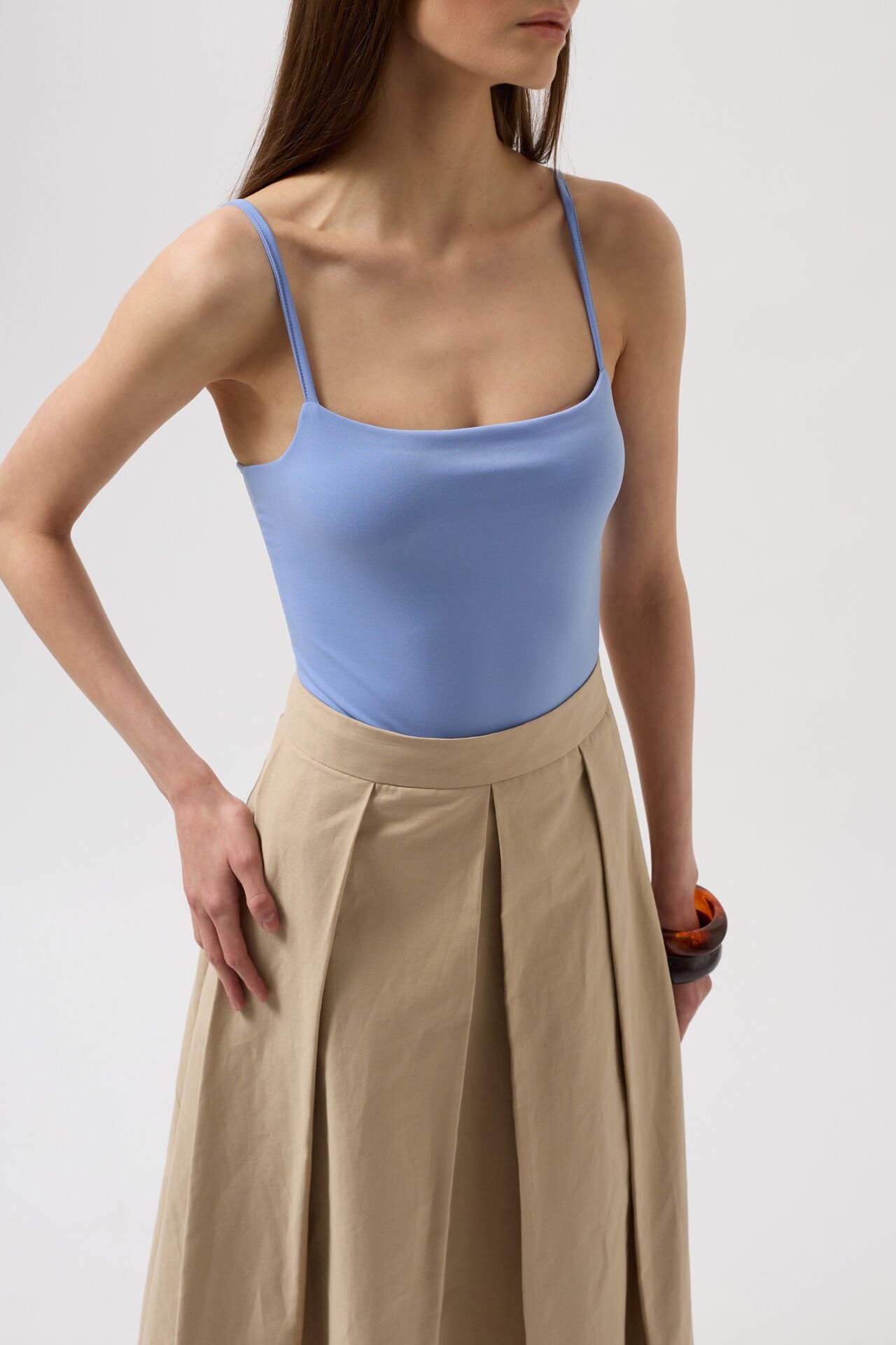 Toptan İp Askılı Bebe Mavi Bodysuit