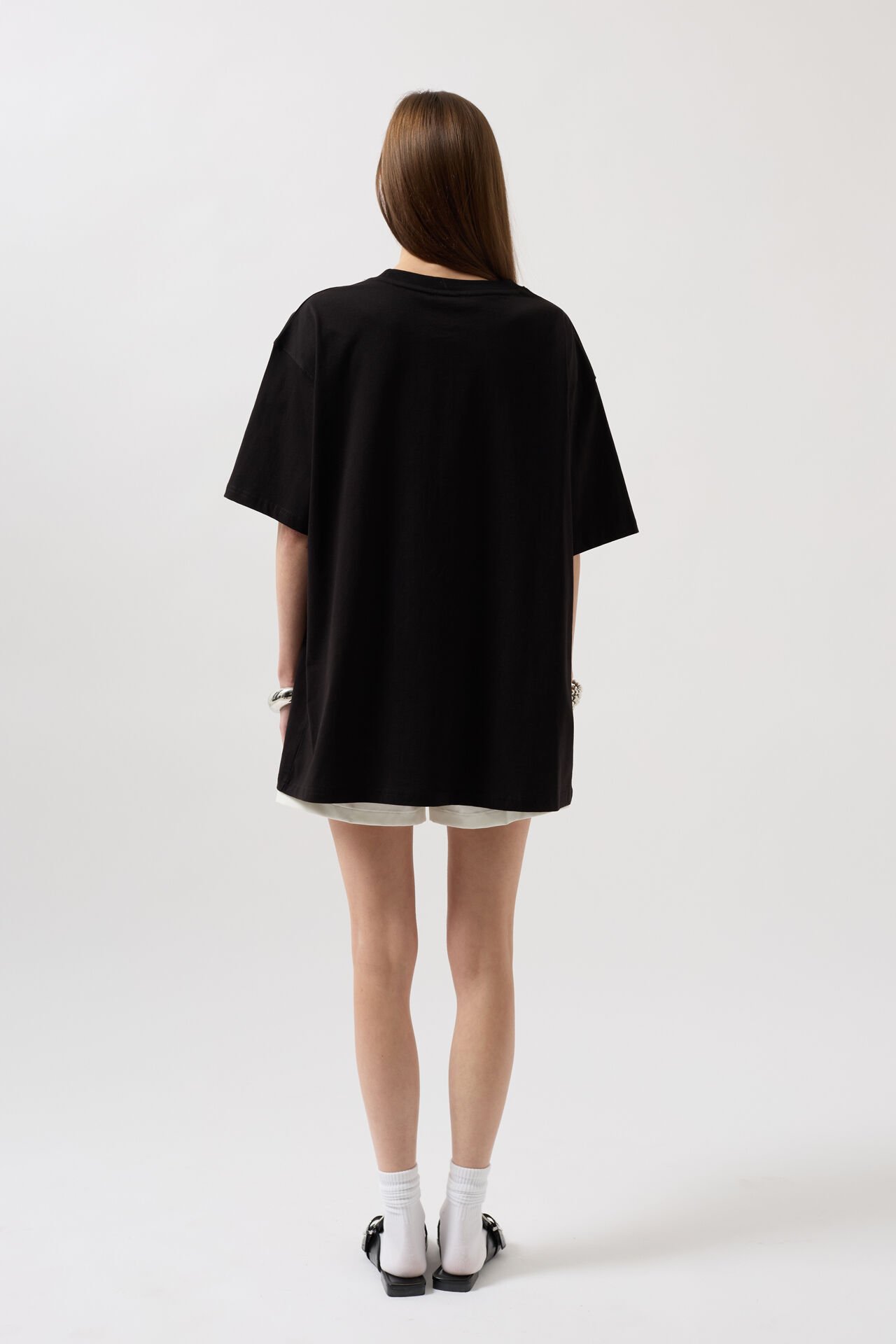 Toptan Kabartma Baskılı Siyah T-Shirt