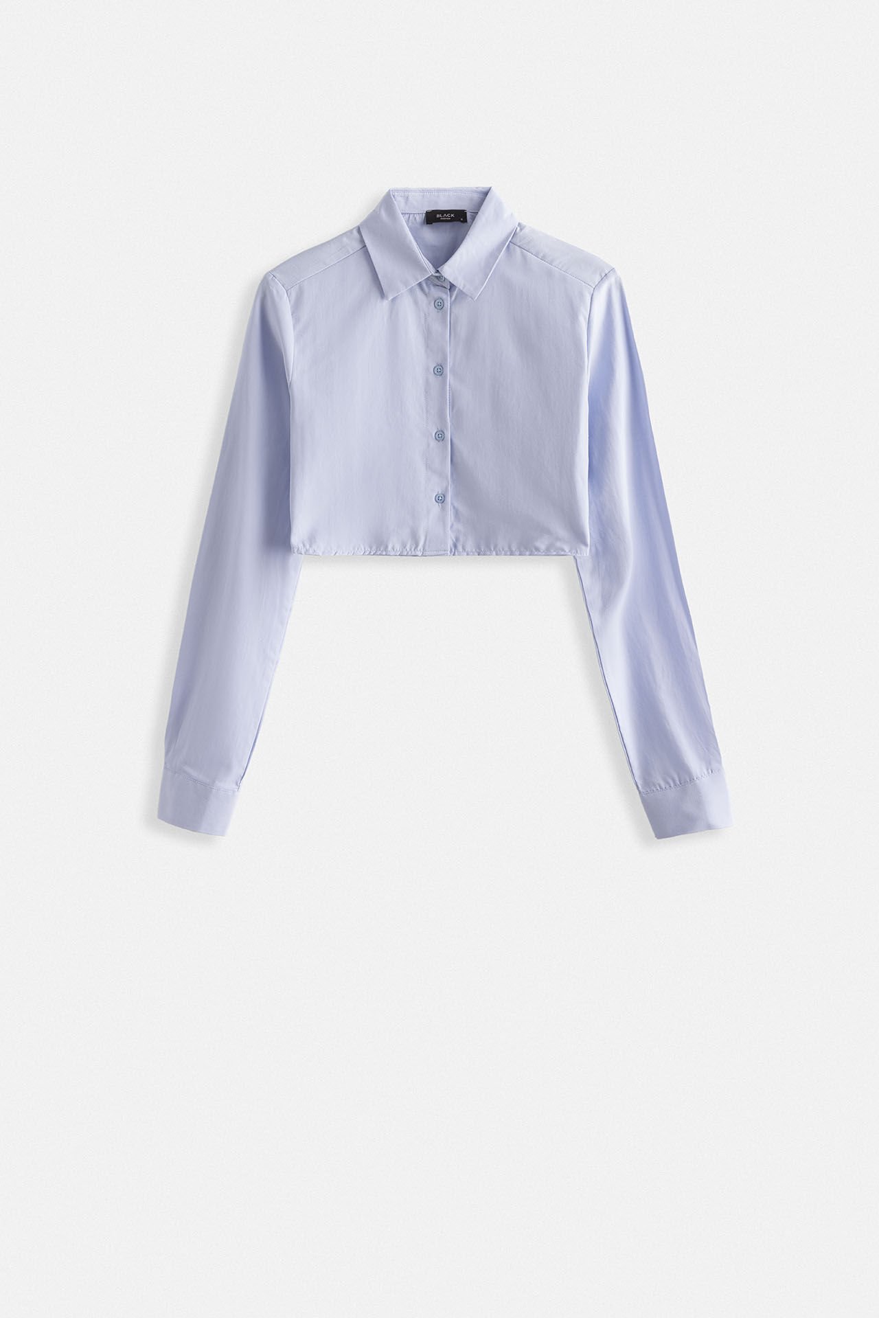 Wholesale Basic Crop Blue Shirt