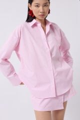 Wholesale Wrap Detail Pink Shirt
