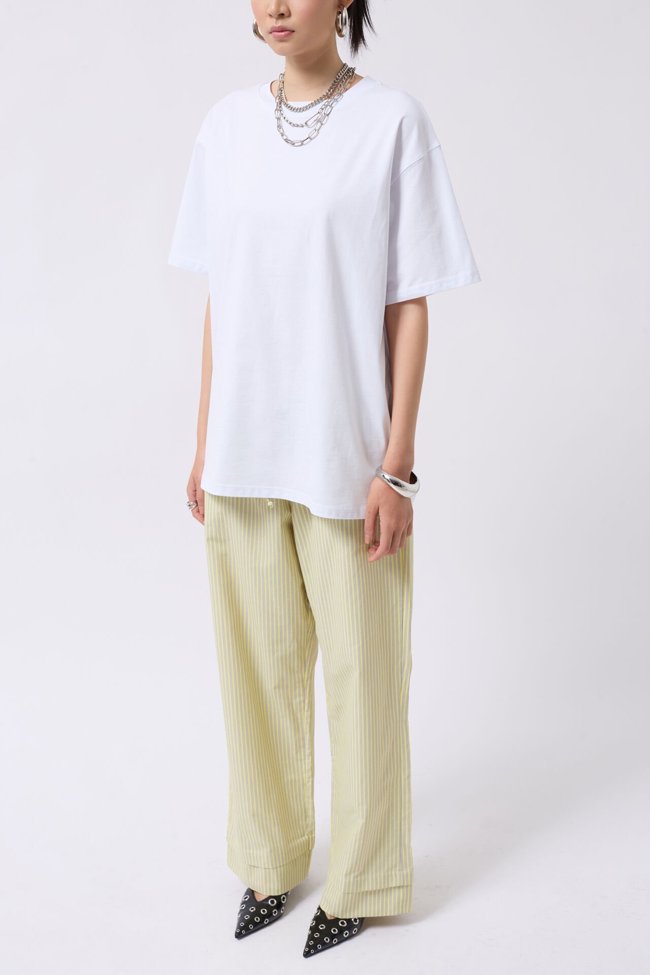 Toptan Turkish Sırt Baskılı Oversize Beyaz T-Shirt