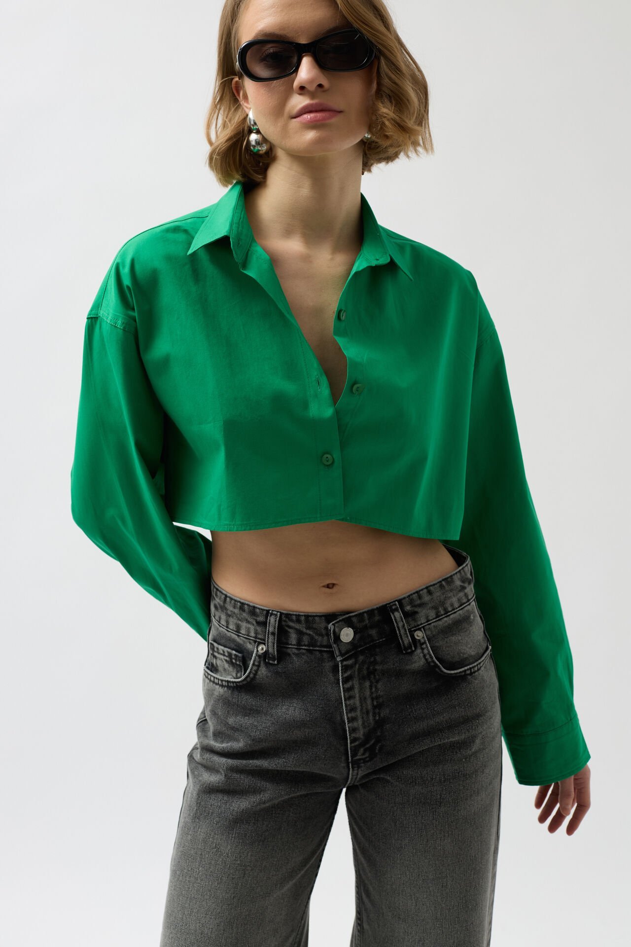 Crop Oversize Shirt