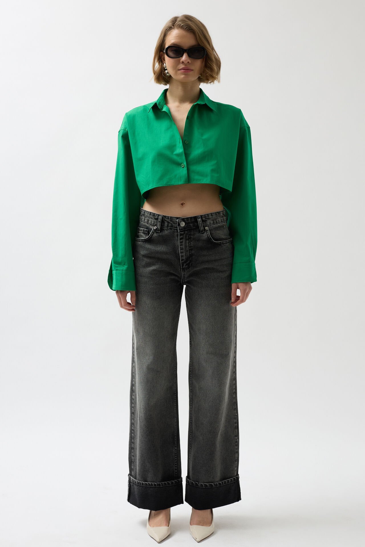 Crop Oversize Shirt