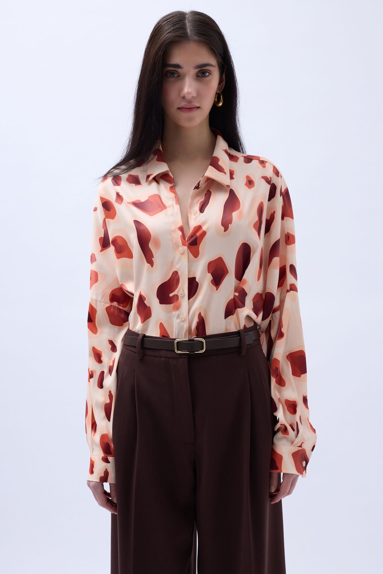 Patterned Crop Shirt
