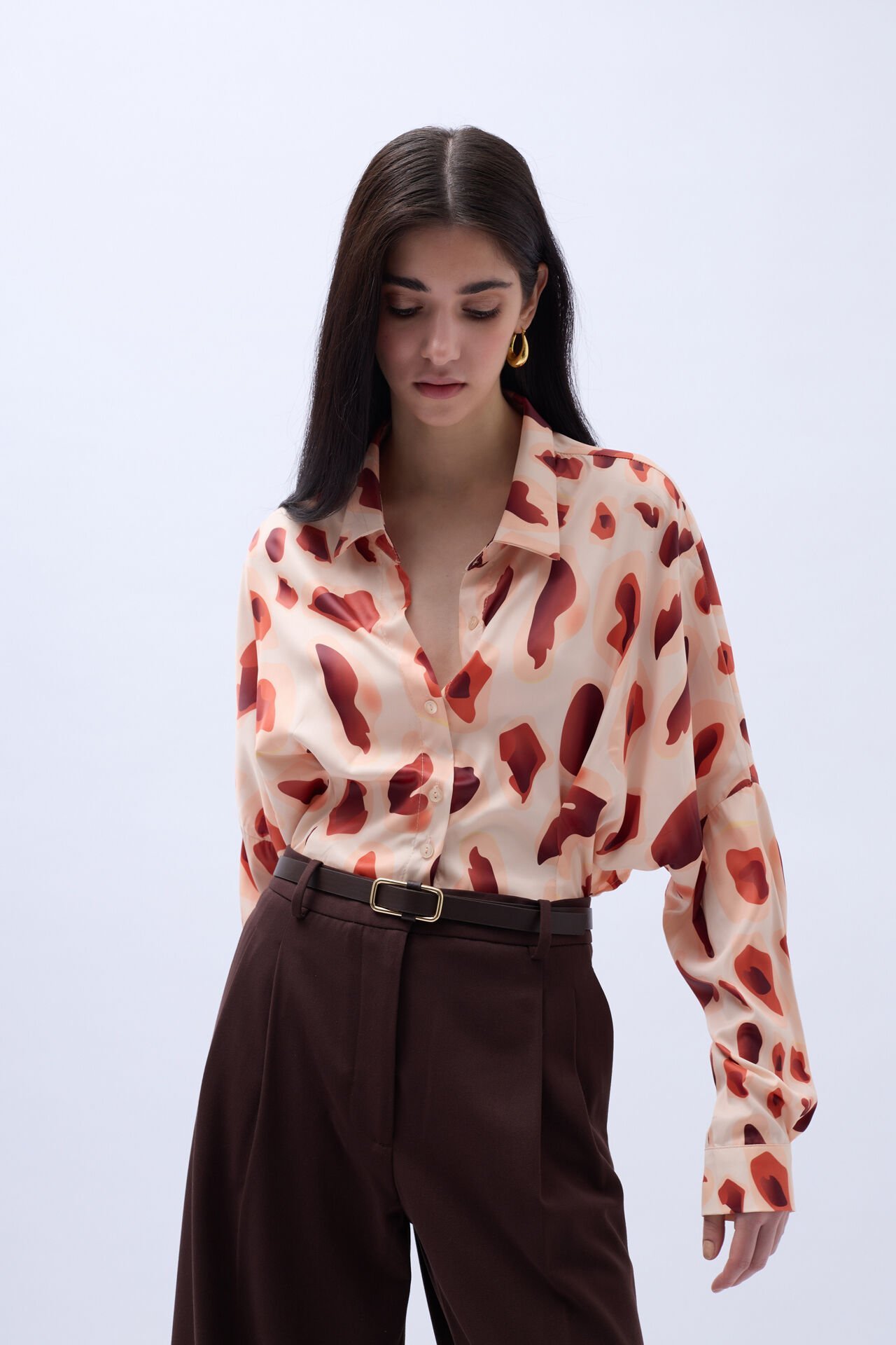 Patterned Crop Shirt