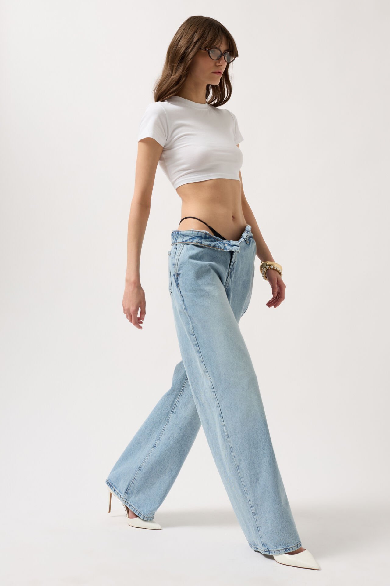 Wholesale Low Waist Straight Blue Jeans