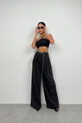 Toptan Pencere Detay Fitilli Siyah Crop