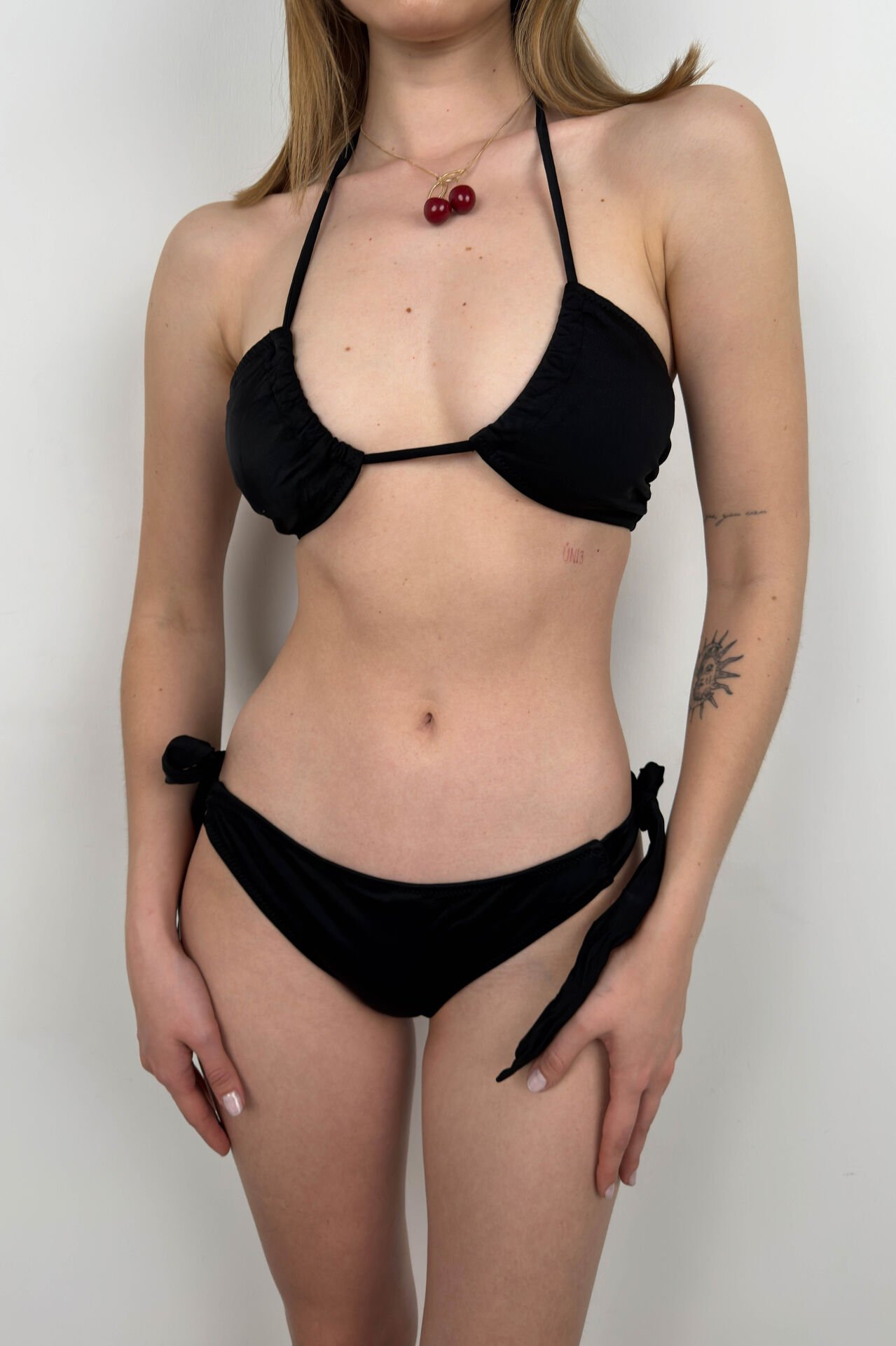 Strapless Neck Tie Bikini Set