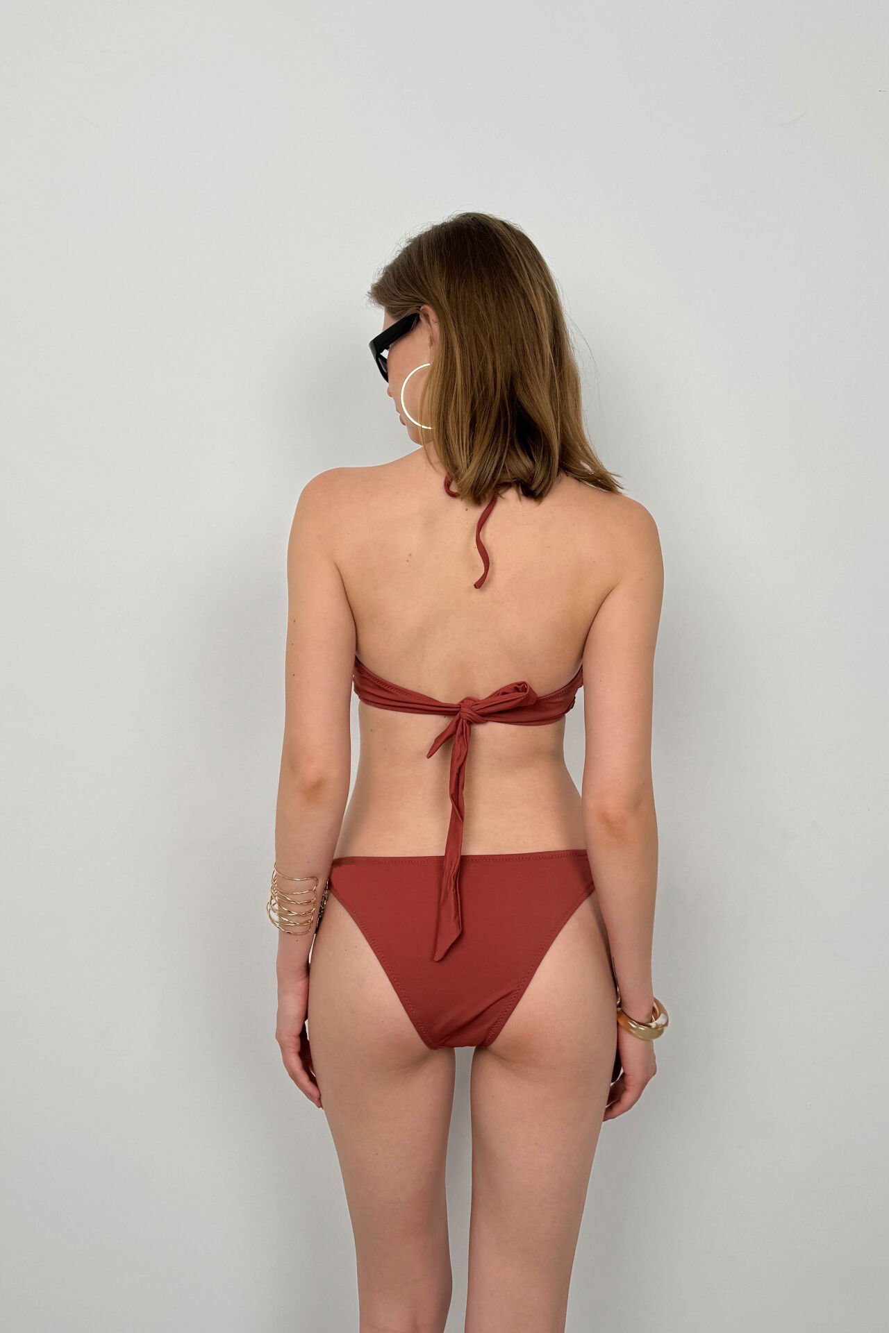 Strapless Neck Tie Bikini Set