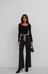 Toptan Kare Yaka Crop Top