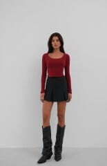 Toptan Kare Yaka Crop Top