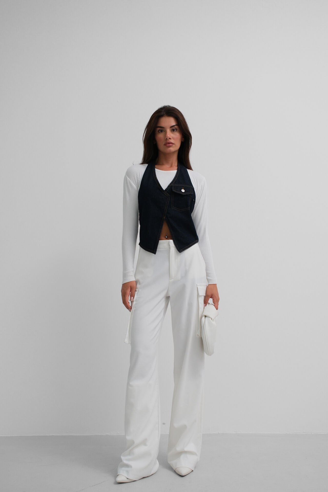 Toptan Paçası Yırtık Mavi Jean