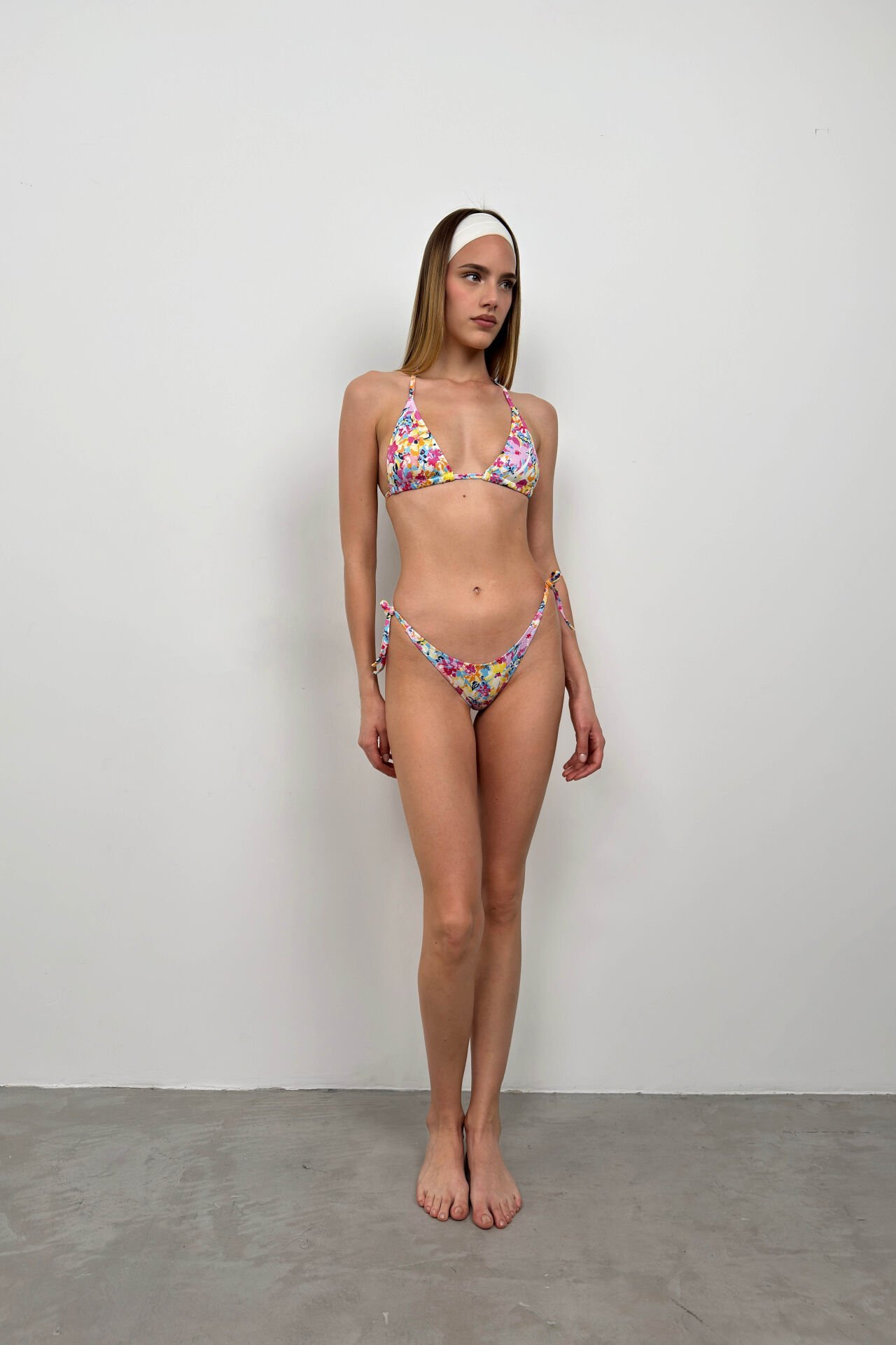Toptan Baskılı Pembe Bikini Takım