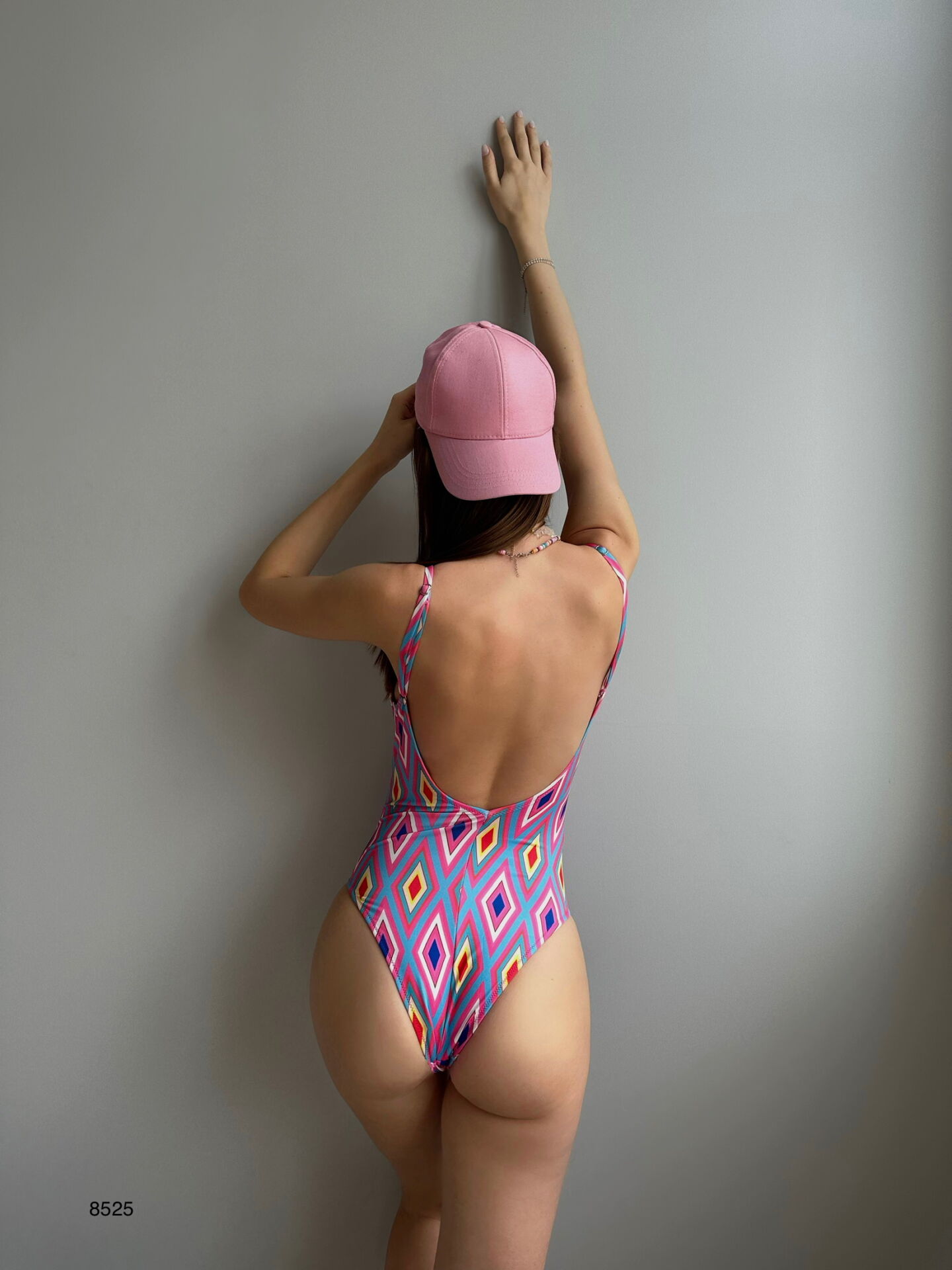 الجملة ملابس السباحة Strappy منقوشة الوردي