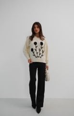 Wholesale Motif Oversize Knitted Sweater
