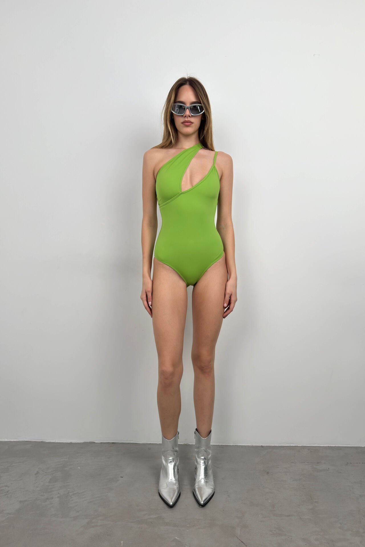 Asymmetrical Strappy Swimsuit