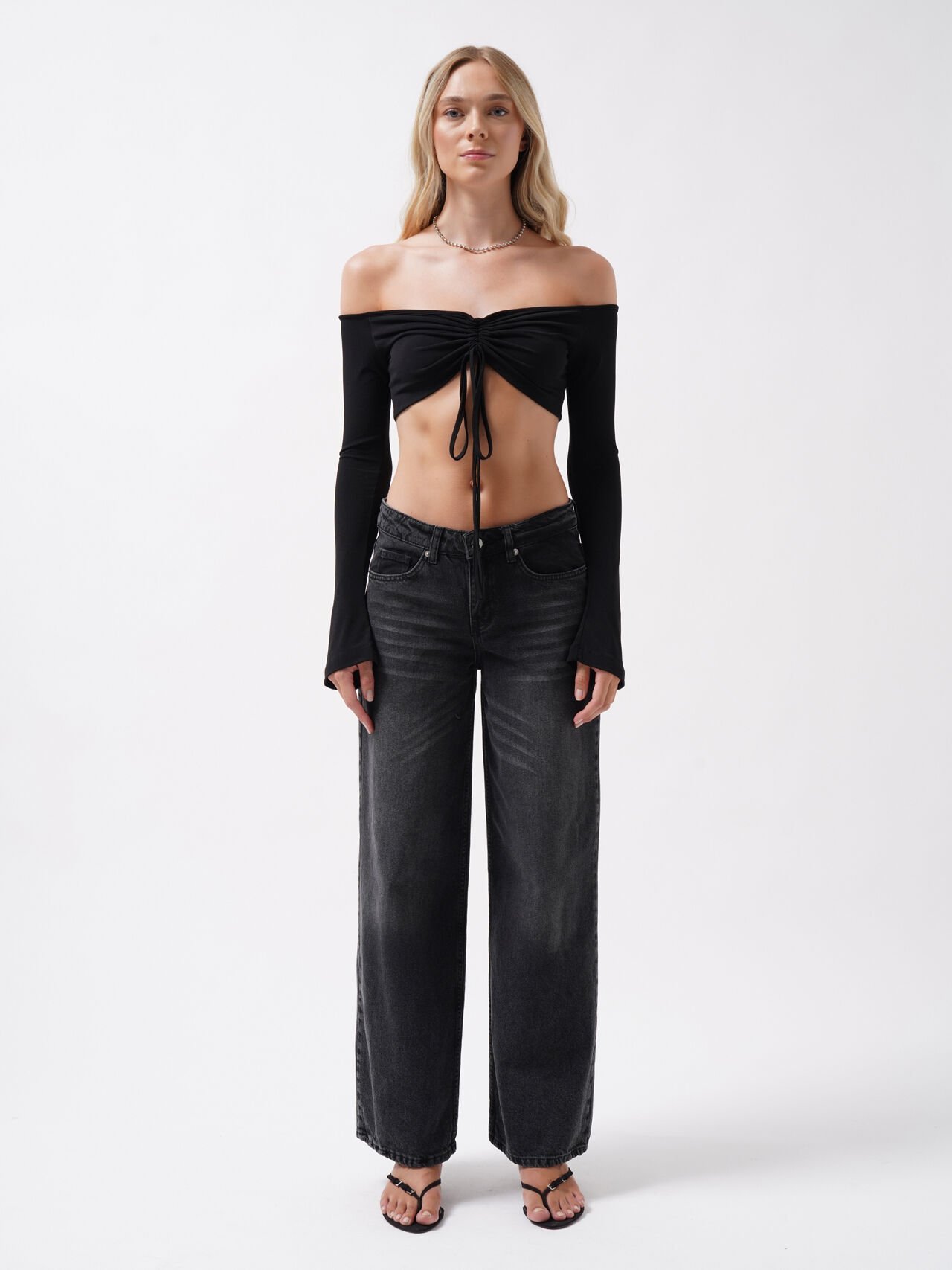 Boat Neck Lift Blouse