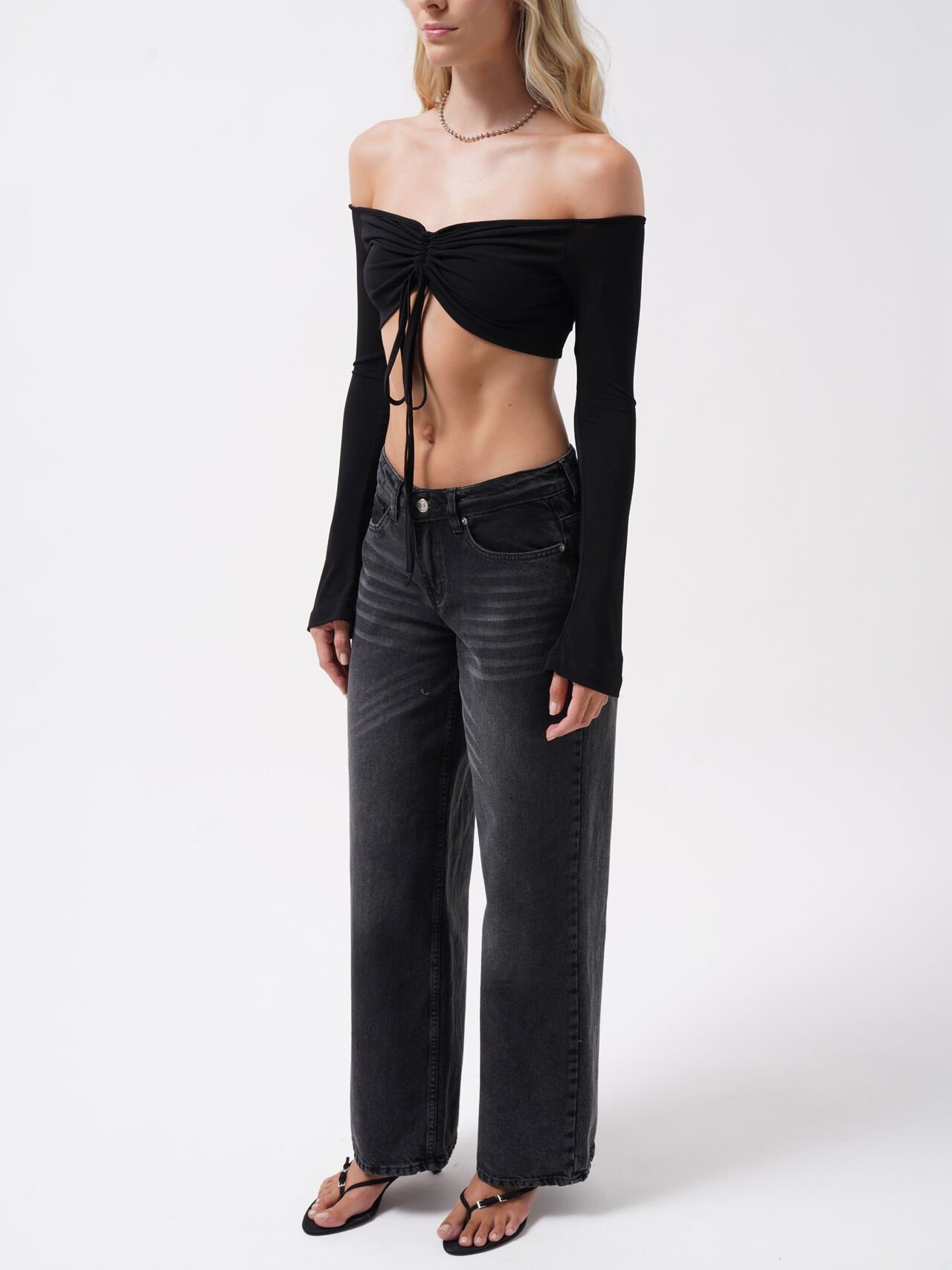Boat Neck Lift Blouse
