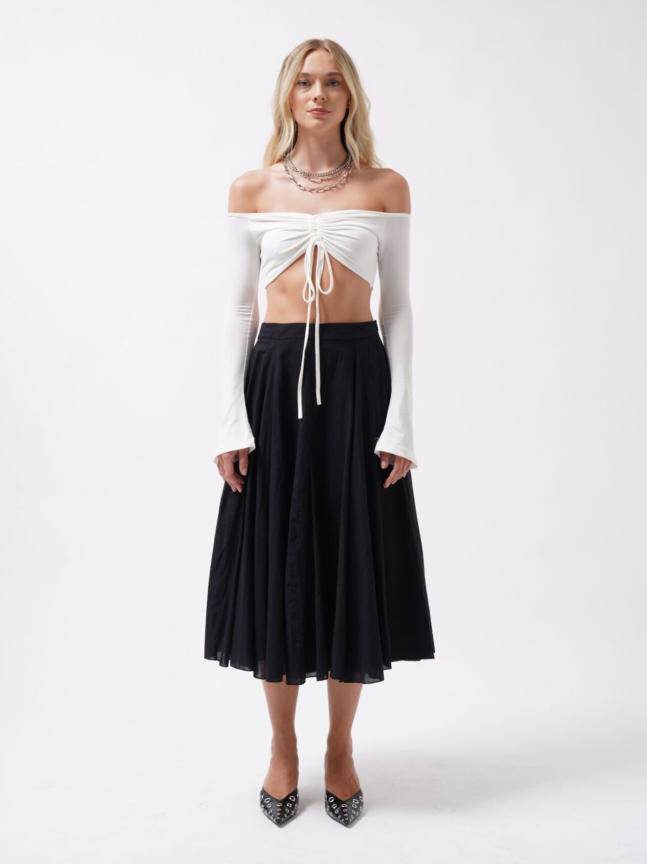 Boat Neck Lift Blouse