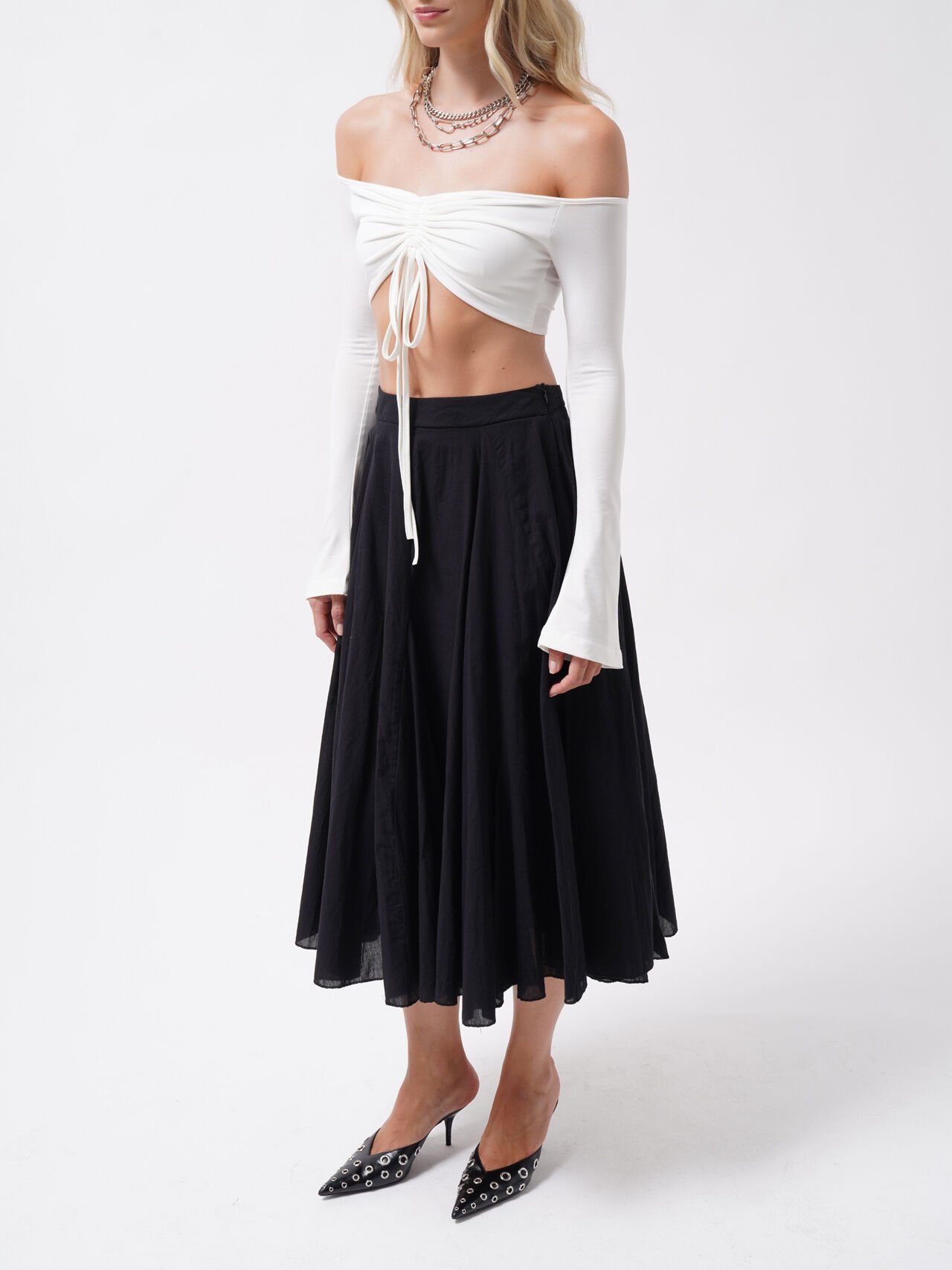 Boat Neck Lift Blouse