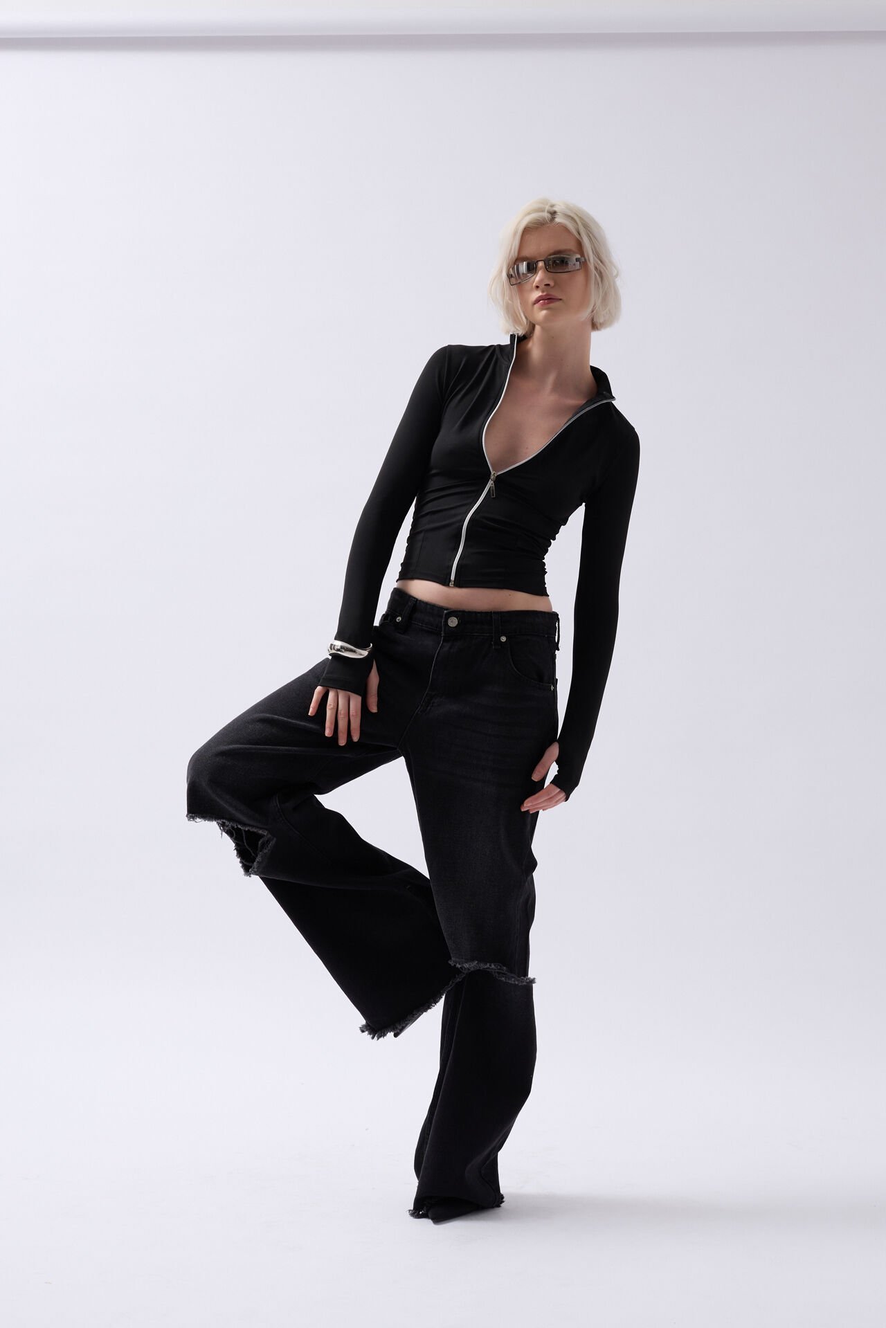 Wholesale Zipper Detail Blouse
