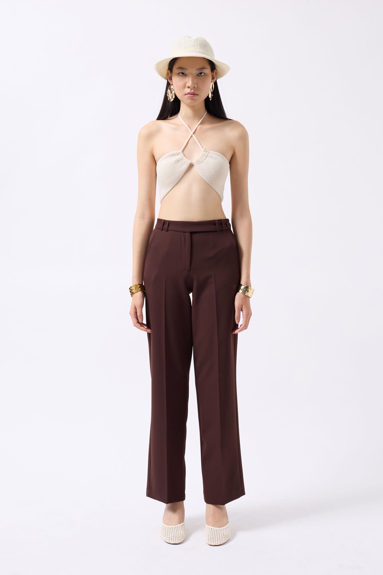 Low-cut Textured Bra