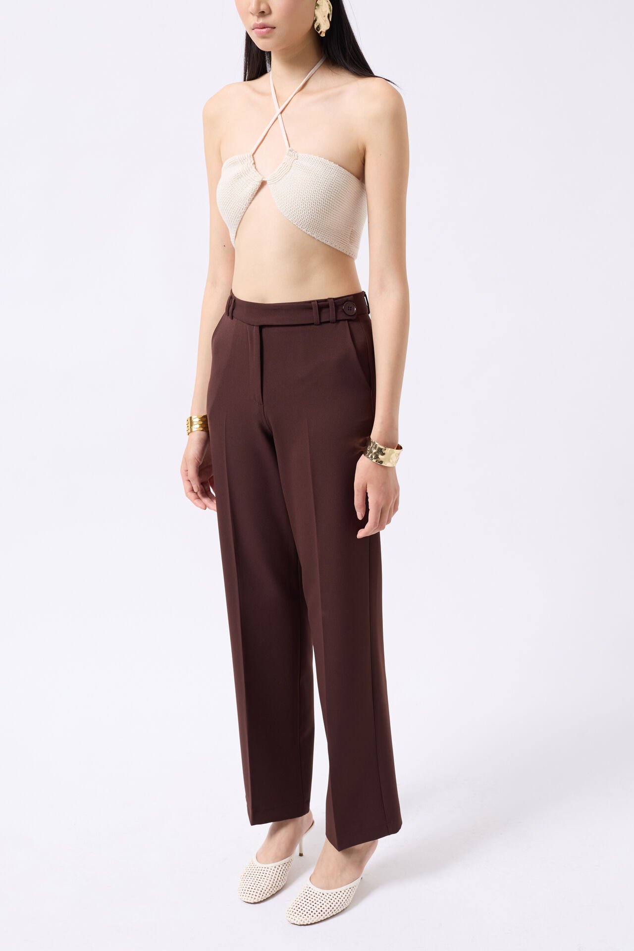 Low-cut Textured Bra