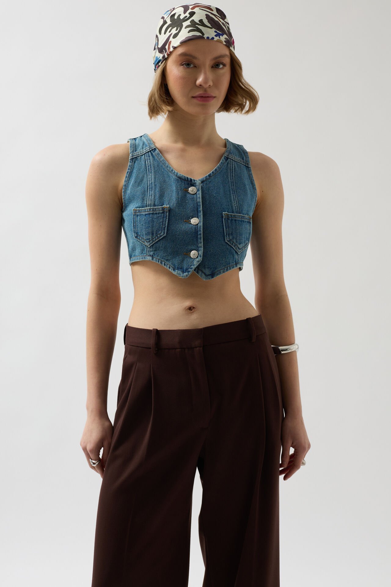 Wholesale Denim Pocket Blue Vest