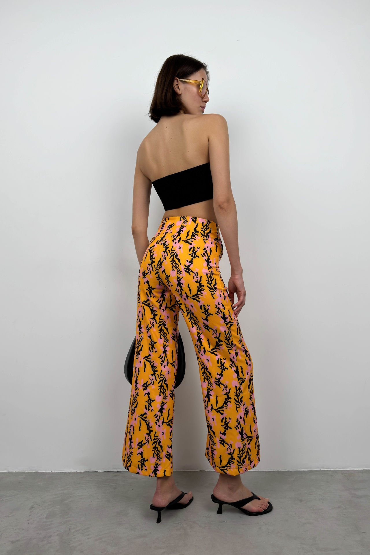 Toptan Desenli Boru Paça Mango Pantolon
