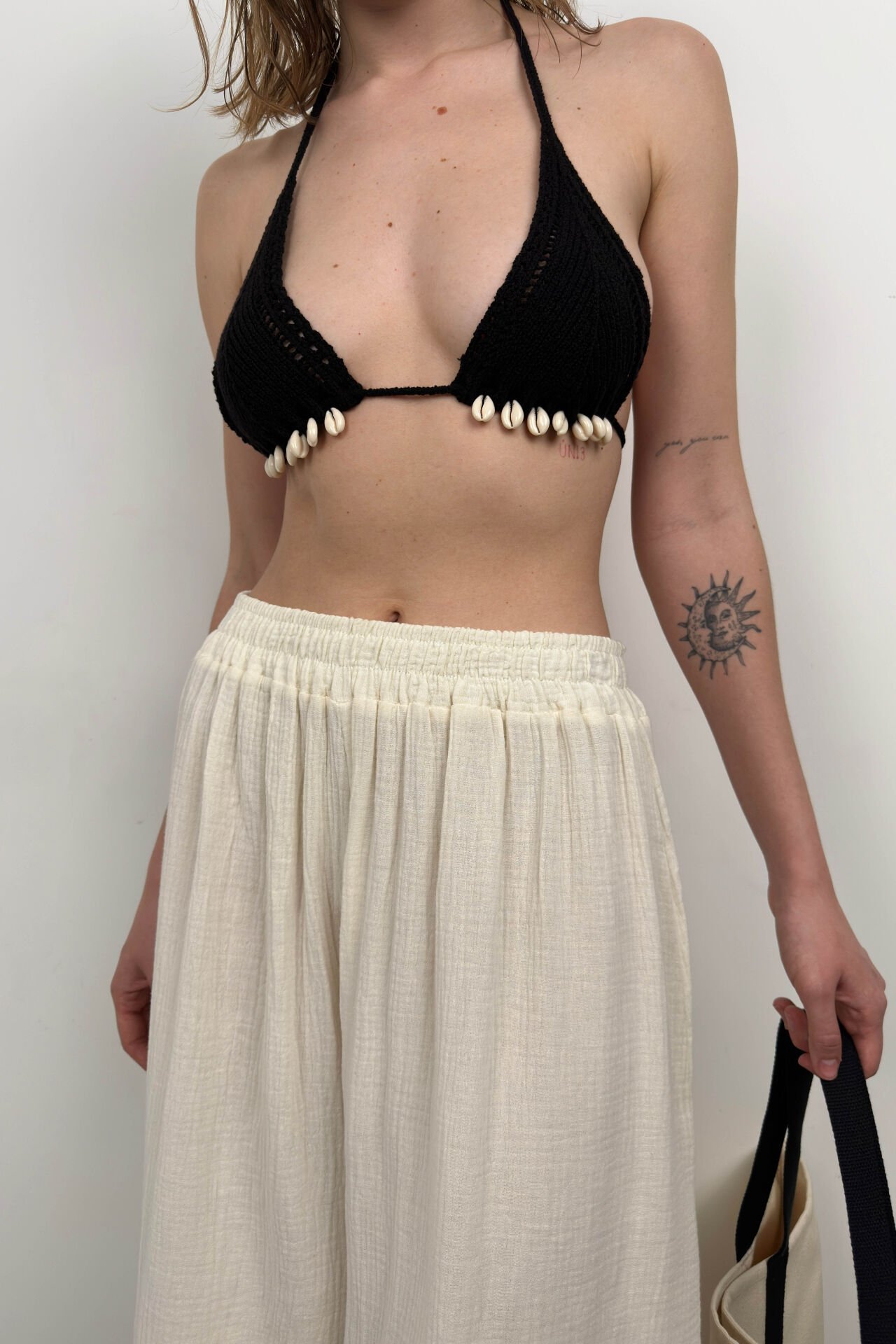 Thick Belt Linen Trousers