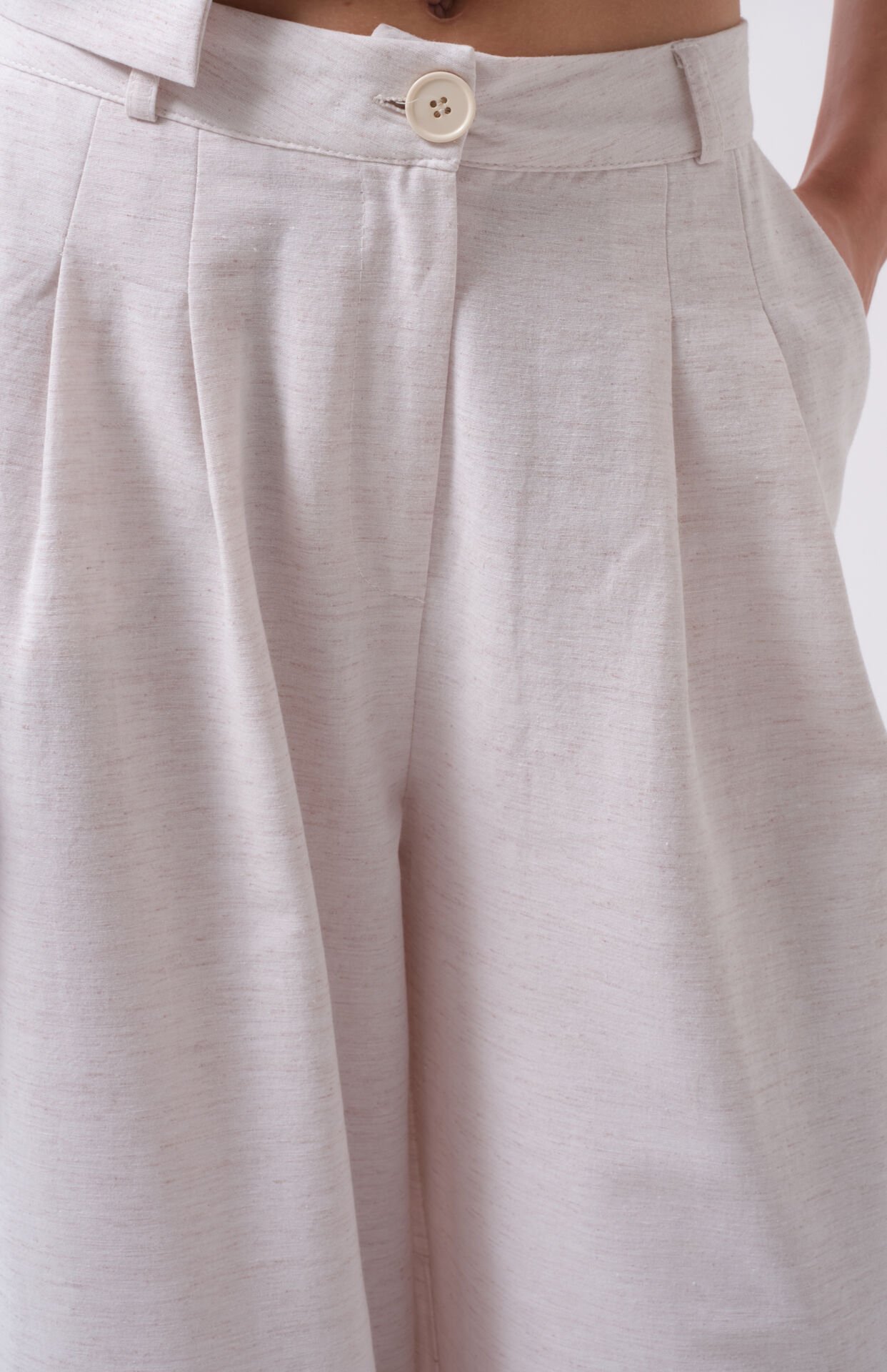 Wholesale Pleated Wide Leg Gray Trousers