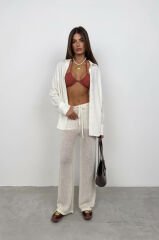 Wholesale Tunnel Detail Knitted Trousers