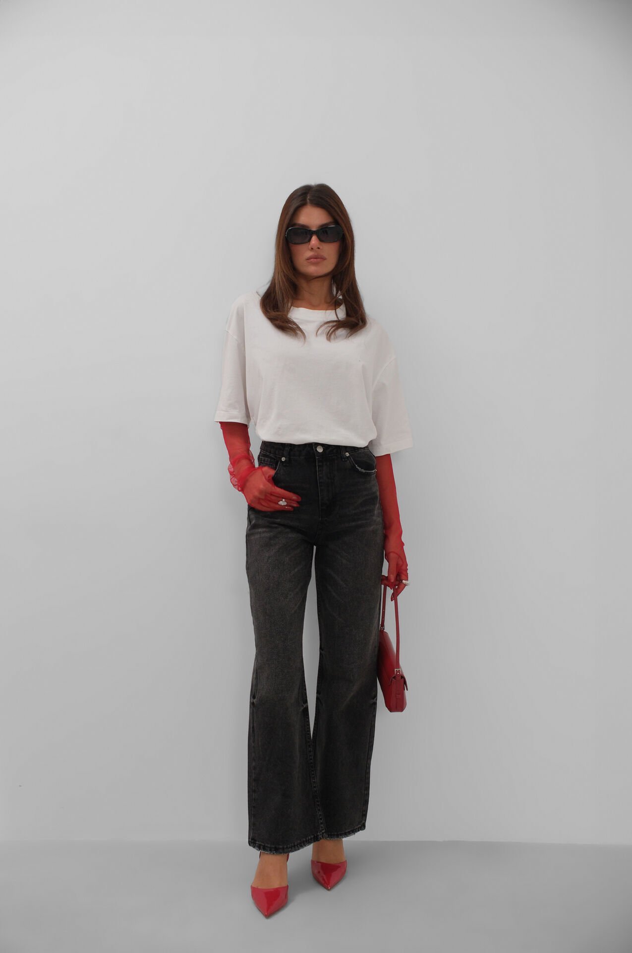 Wholesale Tassel Leg Detail Black Jeans