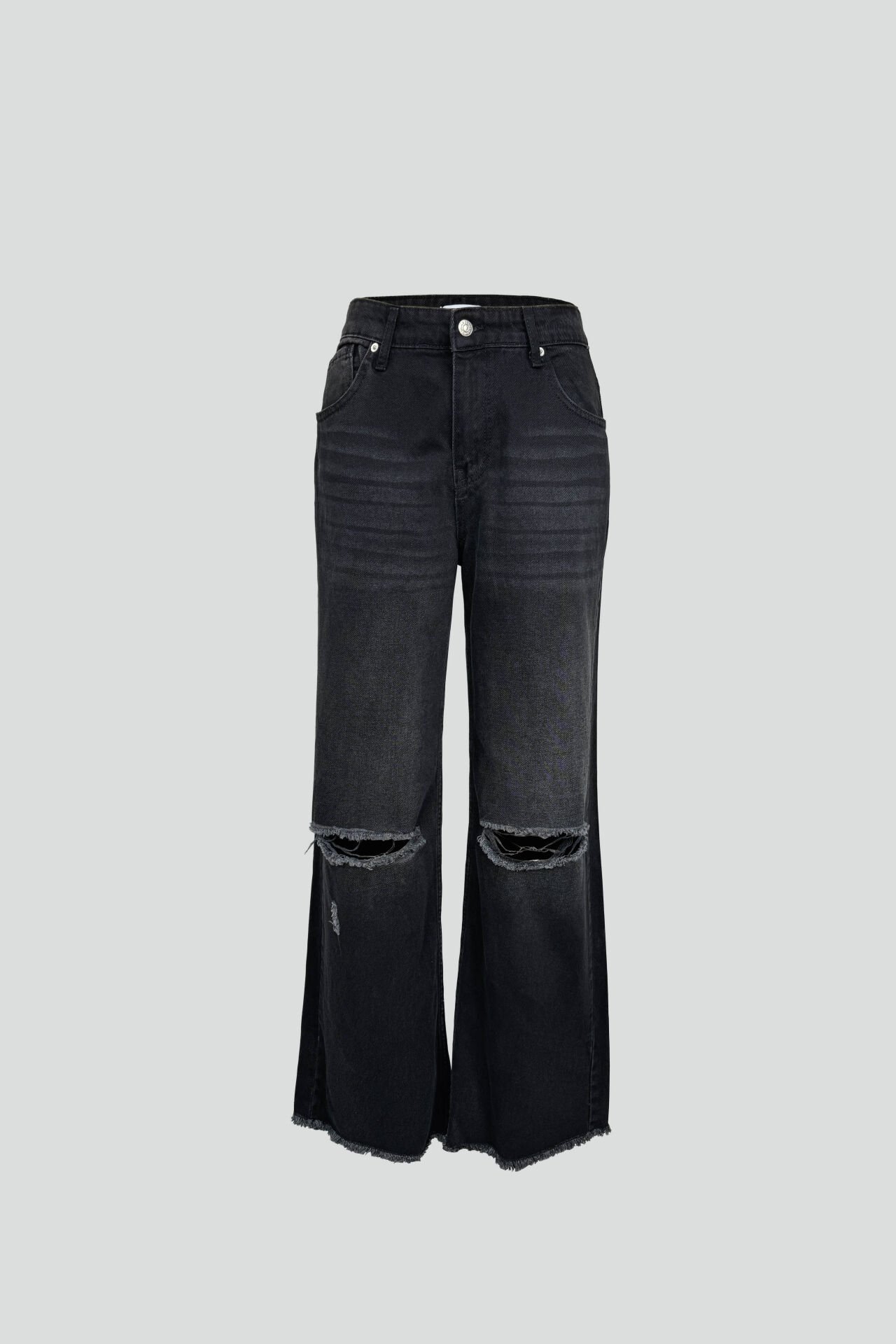 Toptan Geniş Paça Lazer Detay Jean