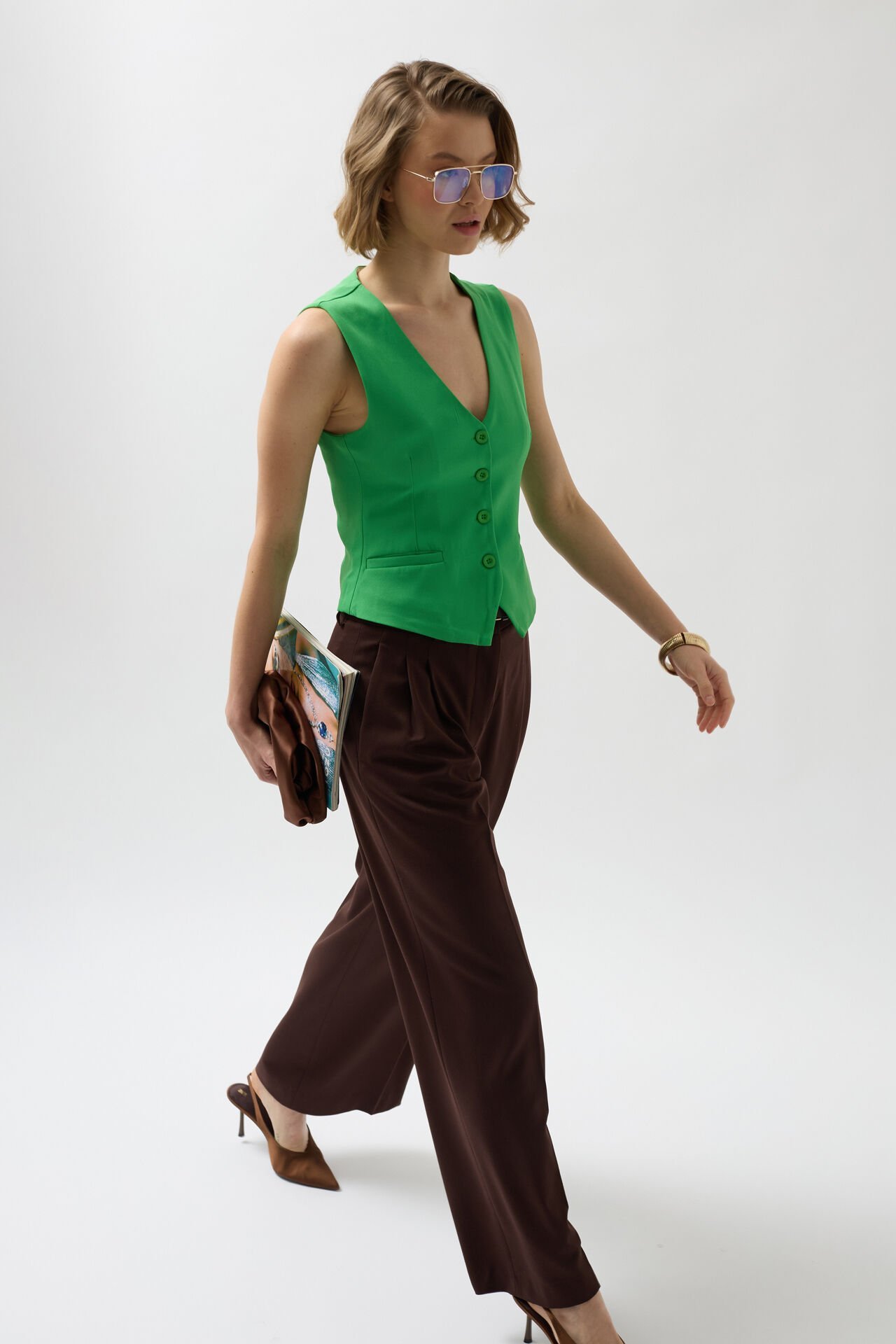 Button Detail Vest