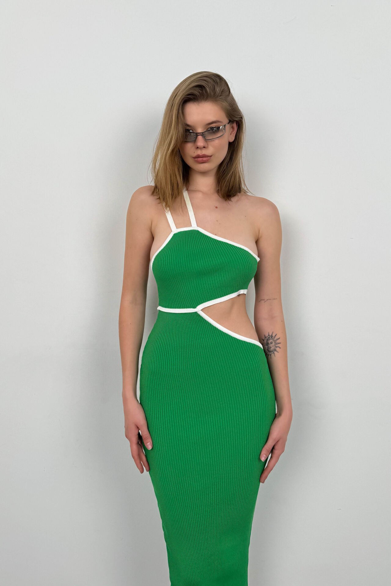 One Shoulder Low Waist Dress