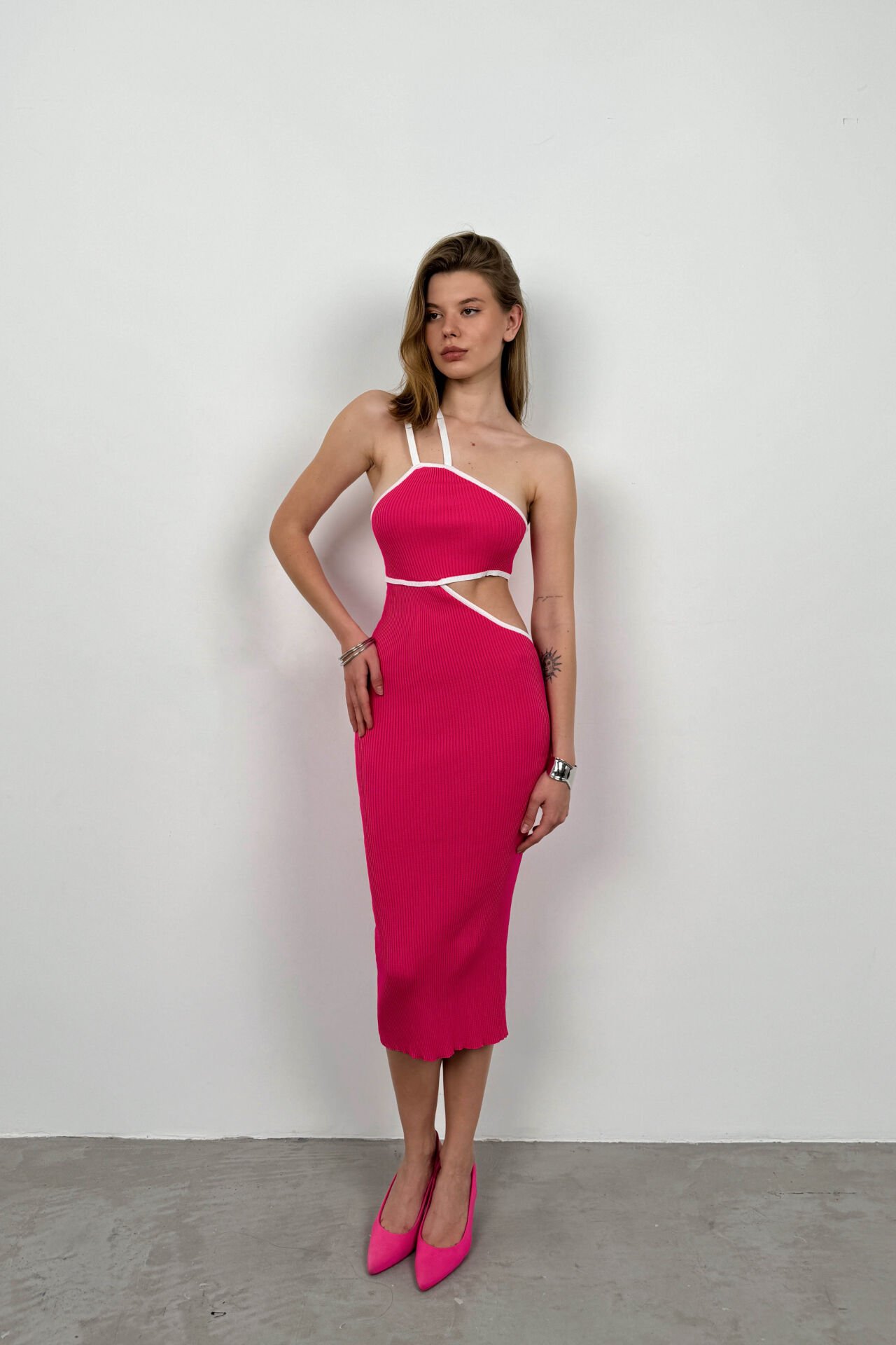 One Shoulder Low Waist Dress