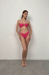 Toptan Dokulu Fuşya Bikini Takım
