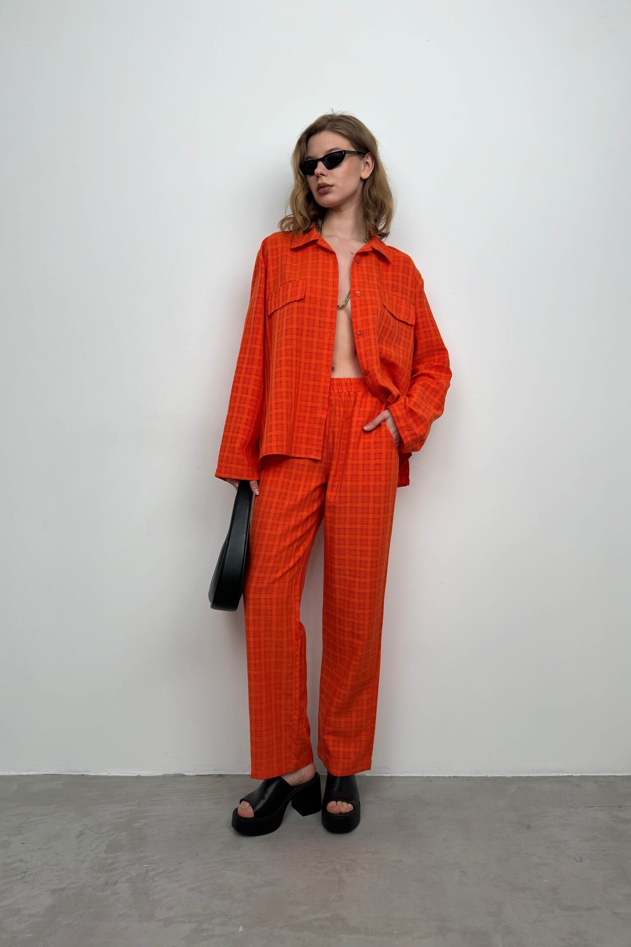 Shirt and Trousers Double Set with Pockets