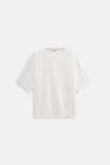 Toptan Bisiklet Yaka Oversize Beyaz T-Shirt