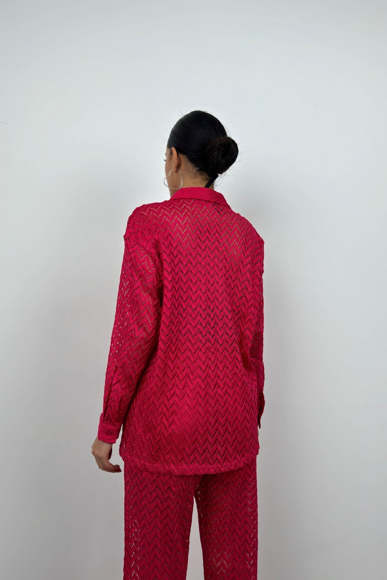 Embroidery Shirt Trousers Set