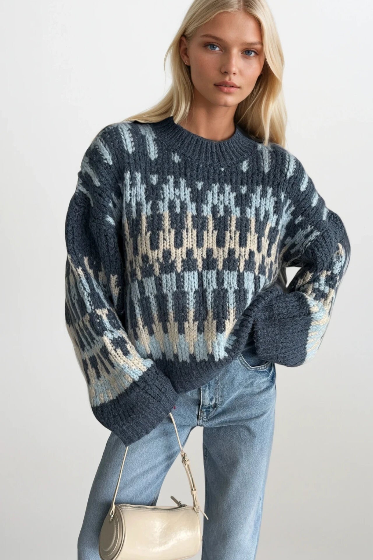 Toptan Desenlli Renkli Triko Kazak