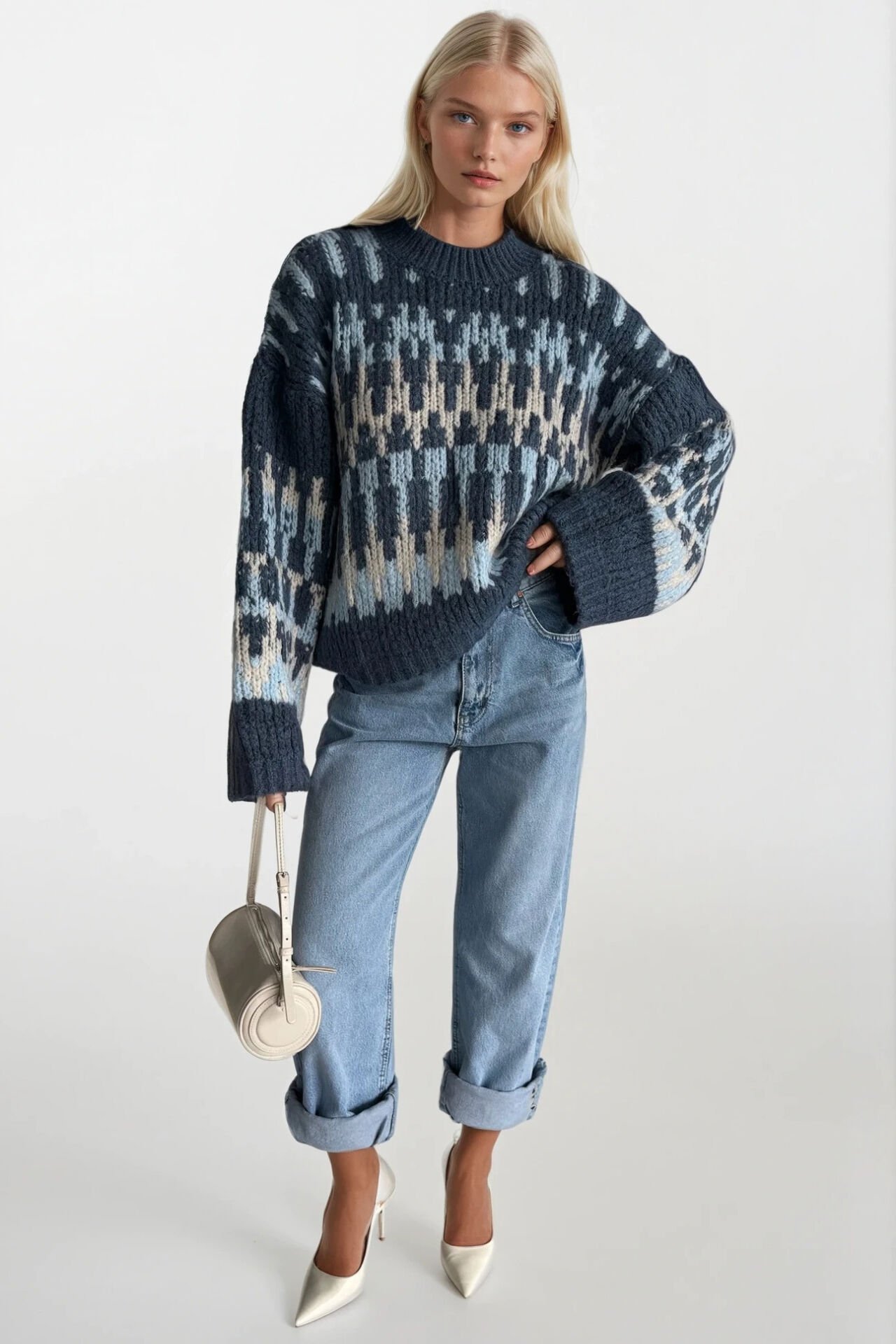 Toptan Desenlli Renkli Triko Kazak