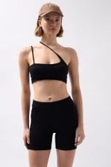 Wholesale Tassel Detail Black Shorts