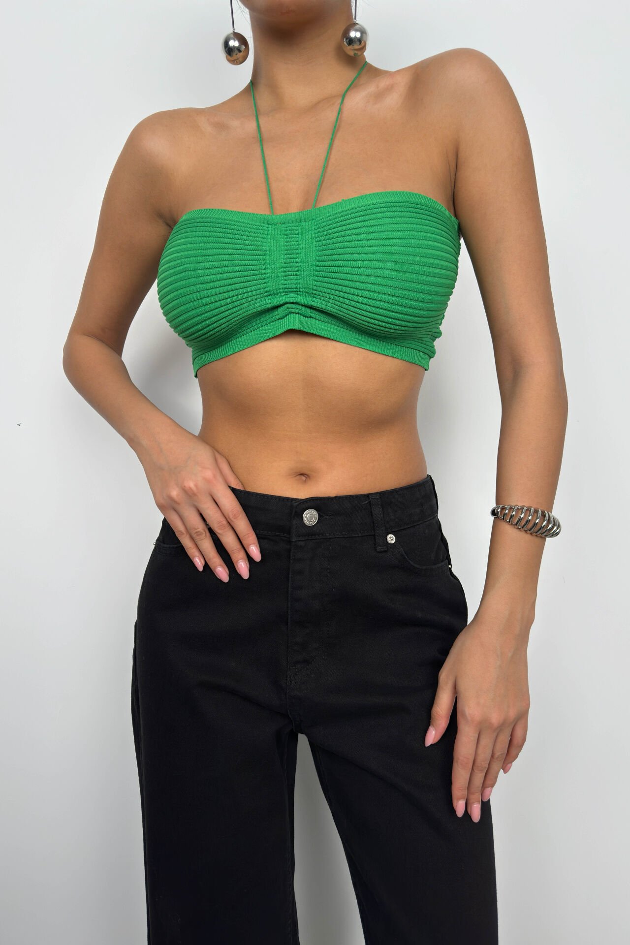 Gathered Crop with Neckband