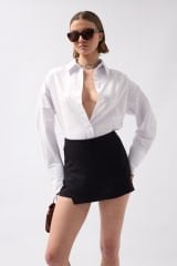 Toptan Basic Mini Siyah Şort Etek