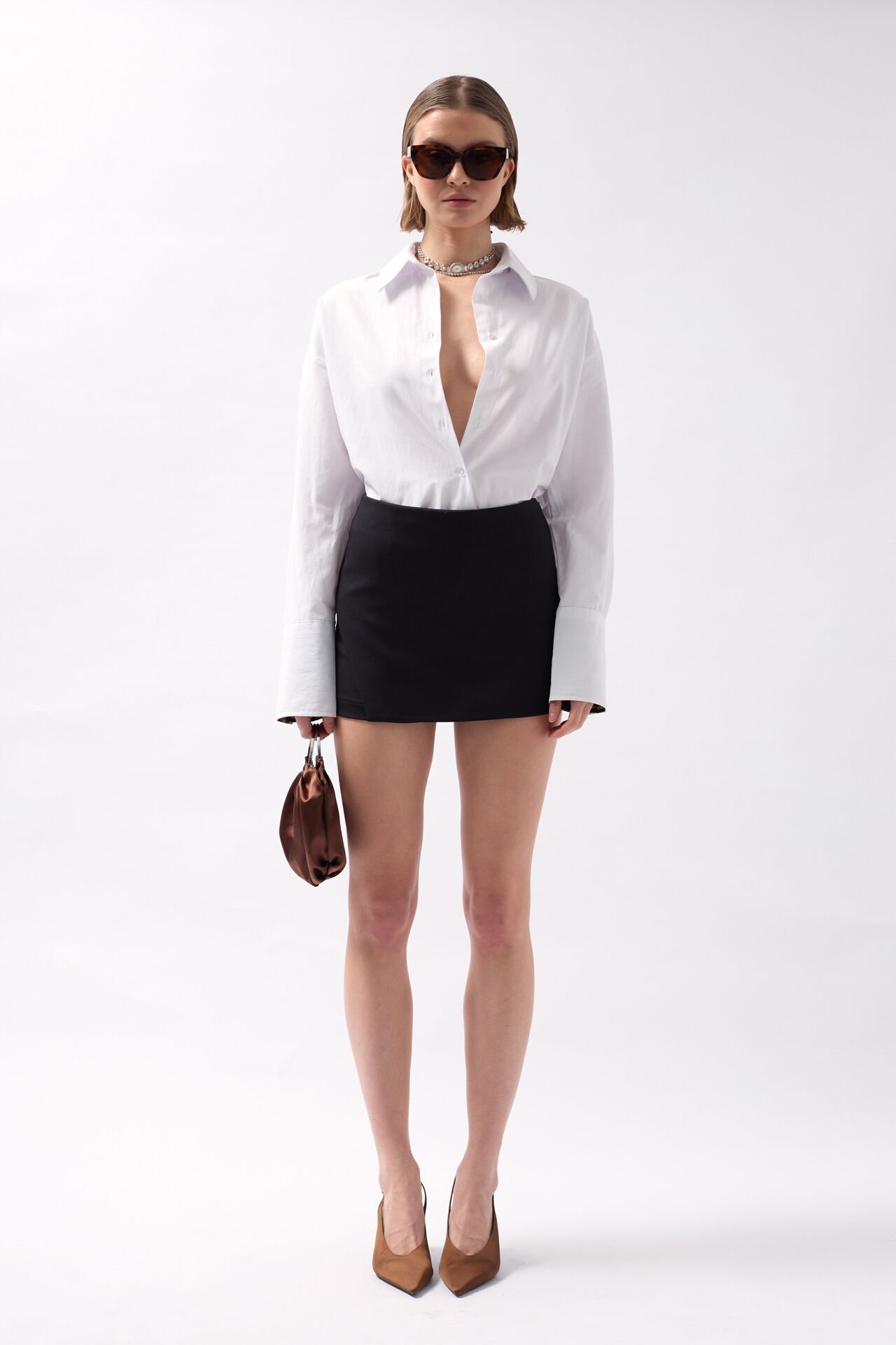 Toptan Basic Mini Siyah Şort Etek